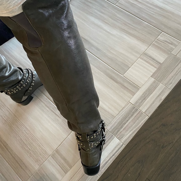 Stuart Weitzman Charcoal Grey knee high boots - Picture 4 of 5